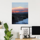 Mt Washington op Sunset Poster (Thuiskantoor)