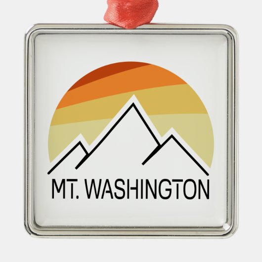Mt. Washington Retro Metalen Ornament (Voorkant)