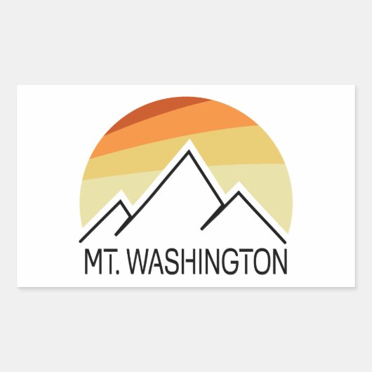 Mt. Washington Retro Rechthoekige Sticker (Voorkant)
