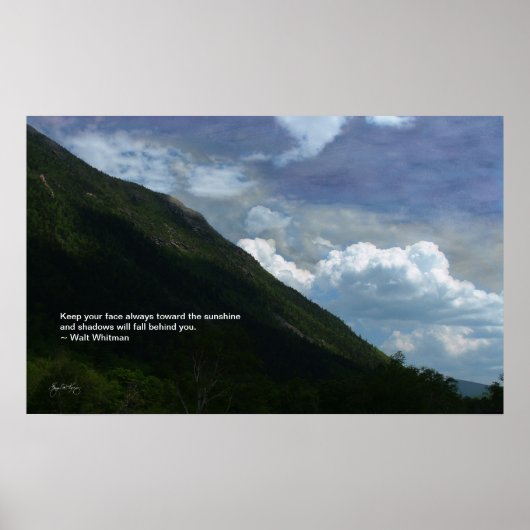 Mt Webster: Whitman quote poster (Voorkant)