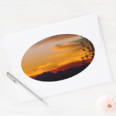 Mt Wheeler sunset oval sticker (Envelop)