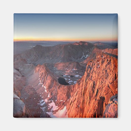 Mt Whitney en Pinnacles Sunrise - John Muir Trail Magneet (Voorkant)