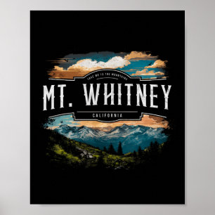 Mt. Whitney-gebergte Californië Wandelen Buiten V Poster