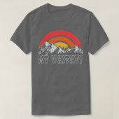 Mt Whitney Hiking met Retro Sunset T-shirt (Design voorkant)