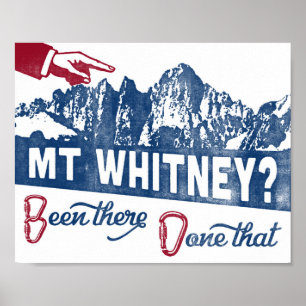 Mt Whitney Poster Mountain Escalade Souvenir