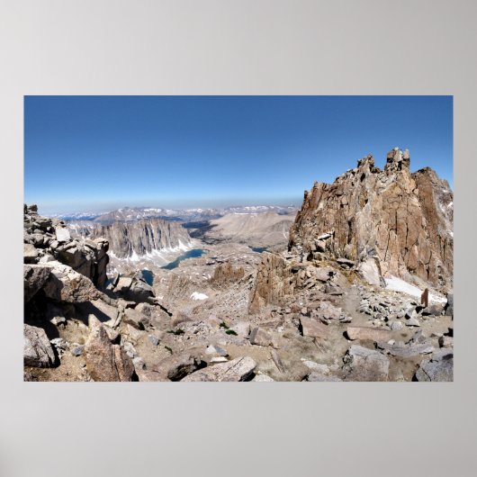 Mt Whitney Trail Crest Panorama - Sierra Poster (Voorkant)