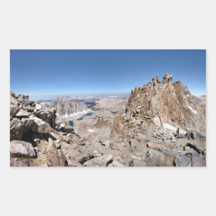 Mt Whitney Trail Crest Panorama - Sierra Rechthoekige Sticker