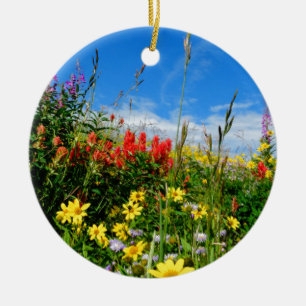 Mt. Wildbloemen Keramisch Ornament