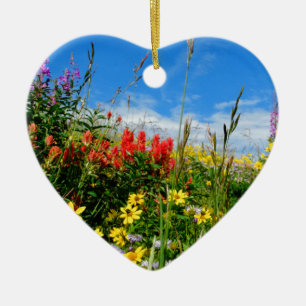 Mt. Wildbloemen Keramisch Ornament