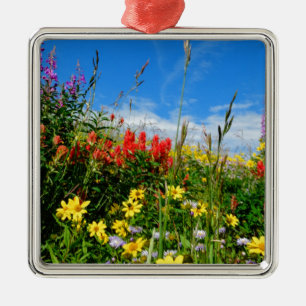 Mt. Wildbloemen Metalen Ornament