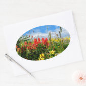 Mt. Wildbloemen Ovale Sticker (Envelop)