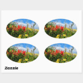 Mt. Wildbloemen Ovale Sticker (Vel)