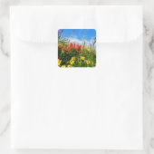 Mt. Wildbloemen Vierkante Sticker (Tas)