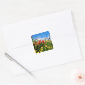 Mt. Wildbloemen Vierkante Sticker (Envelop)