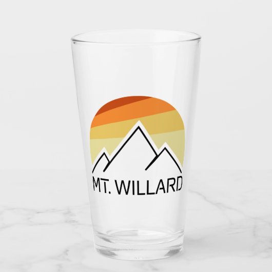 Mt. Willard New Hampshire Retro Glas (Voorkant)