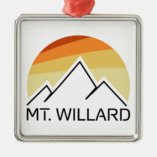 Mt. Willard New Hampshire Retro Metalen Ornament (Voorkant)
