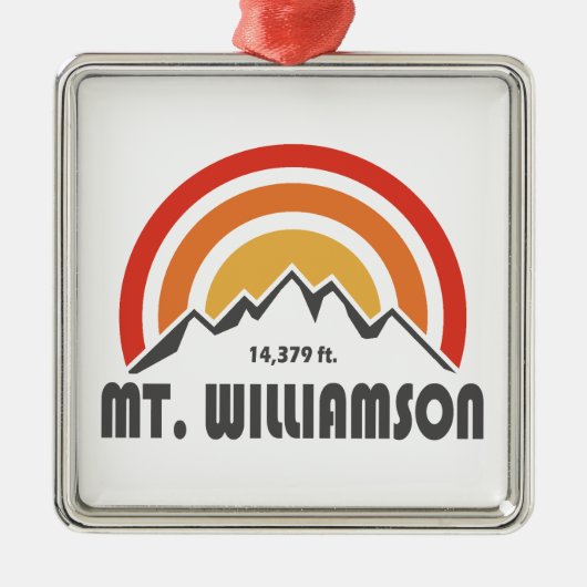 Mt. Williamson California Metalen Ornament (Voorkant)