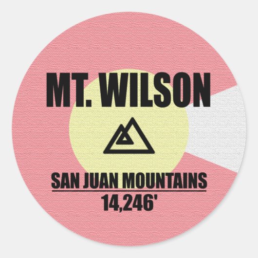 Mt. Wilson Ronde Sticker (Voorkant)