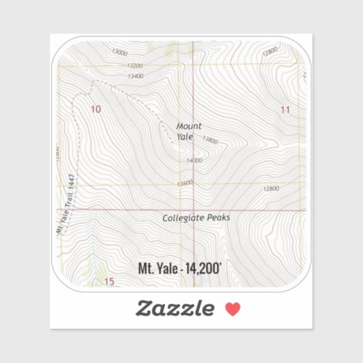 Mt. Yale Colorado Fourteener Sticker (Vel)