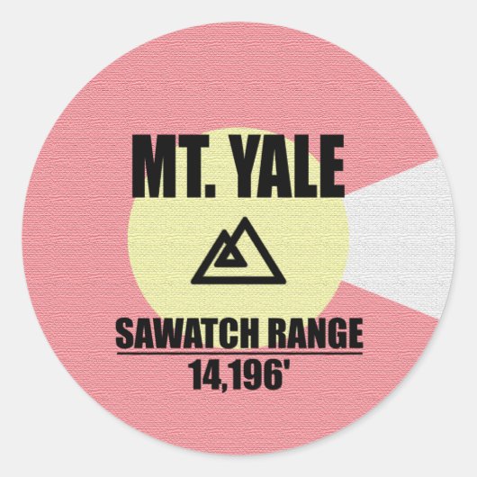 Mt. Yale Ronde Sticker (Voorkant)