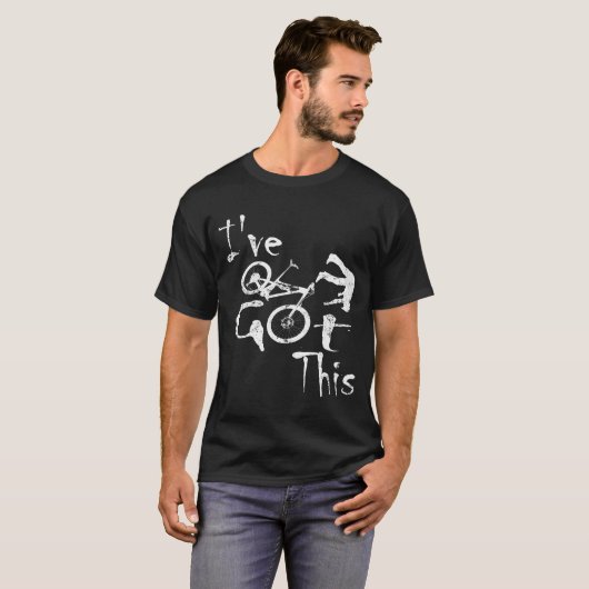 MTB crash Ik heb een dalende benedenloop. T-shirt (Voorkant volledig)