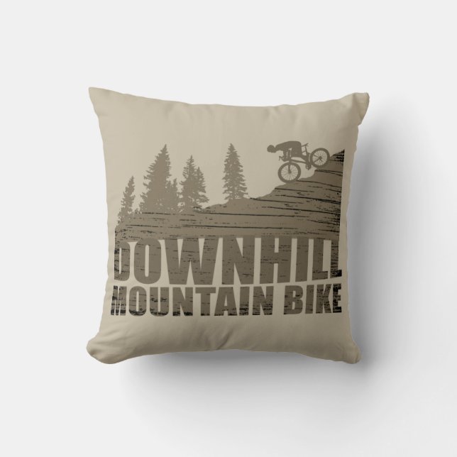 MTB downhill mountainbiken Kussen (Voorkant)