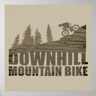 MTB downhill mountainbiken Poster