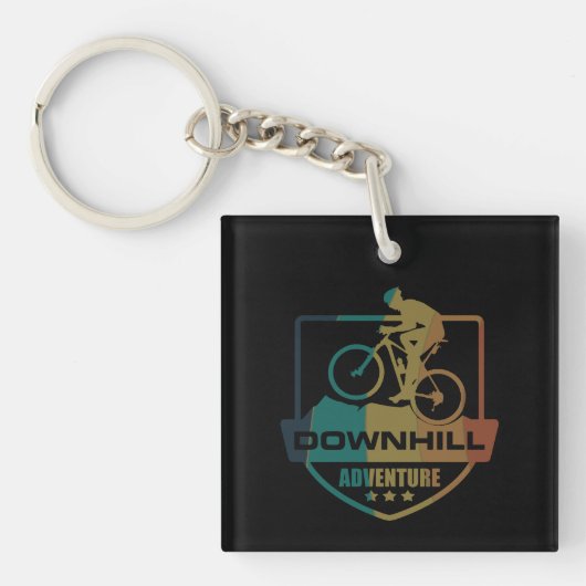 Mtb Downhill Mountainbiken Sleutelhanger (voorkant)