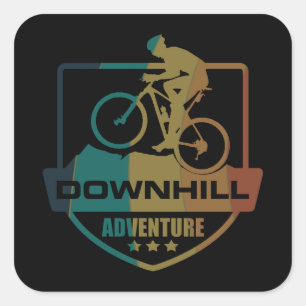 Mtb Downhill Mountainbiken Vierkante Sticker