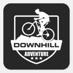 Mtb Downhill Mountainbiken Vierkante Sticker