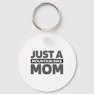 Mtb-fietsen - fietser gewoon een mountainbike-mama sleutelhanger