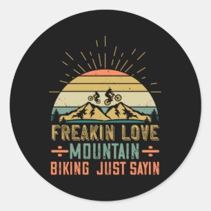 MTB - Freakin Love Mountain Biking Ronde Sticker