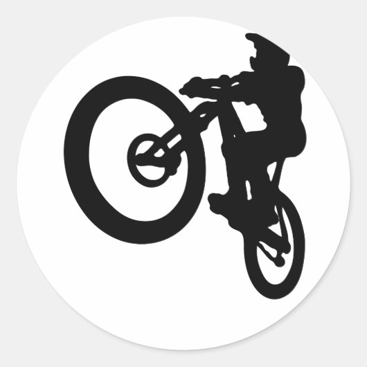 MTB-Jump Ronde Sticker (Voorkant)