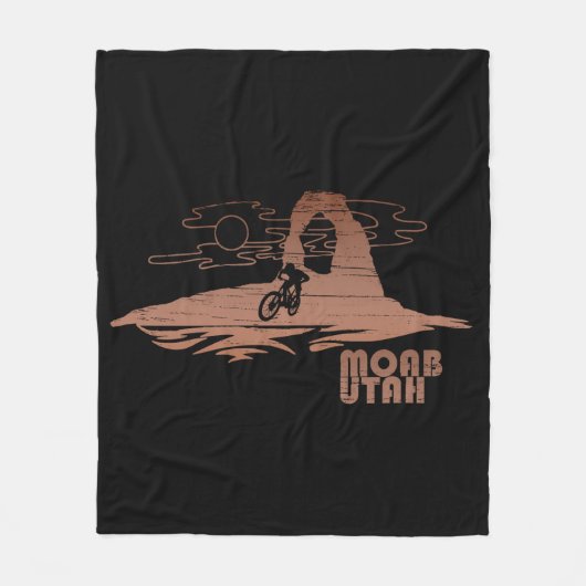 Mtb Moab - Utah Mountainbiken Fleece Deken (Voorkant)