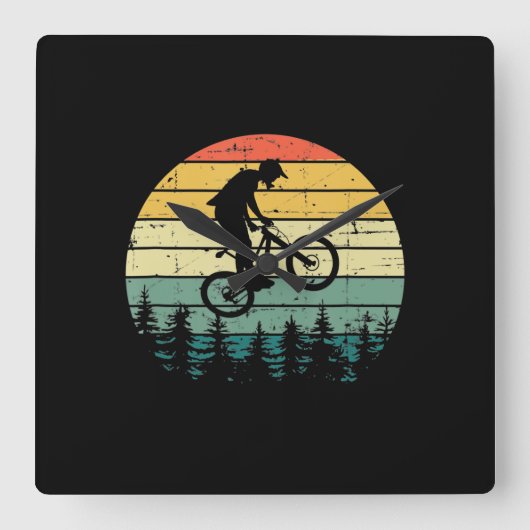 MTB Mountain Bike Vierkante Klok (Voorkant)