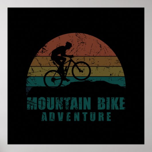 Mtb mountainbike avontuur poster (Voorkant)