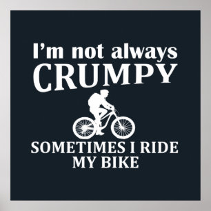 MTB Mountainbike Humor Grappige Wielren Quote Poster