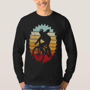MTB mountainbike wielerfans wiel retro fietser T-shirt