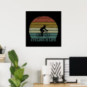 Mtb Mountainbiken Funny Fietsen Poster (Thuiskantoor)