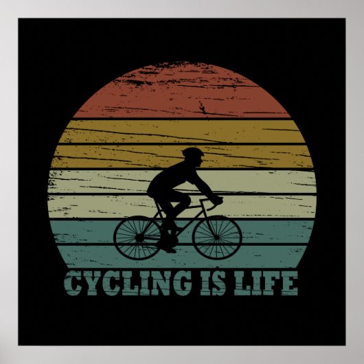 Mtb Mountainbiken Funny Fietsen Poster (Voorkant)