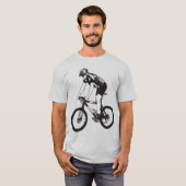 MTB mountainbiking Solo Silhouette, zwart ontwerp T-shirt (Voorkant volledig)