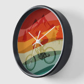 MTB vélo rétro horloge murale vintage (Angle)