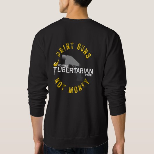 MTLP Print Pistolen, geen geld met lange mouwen Trui (Achterkant)