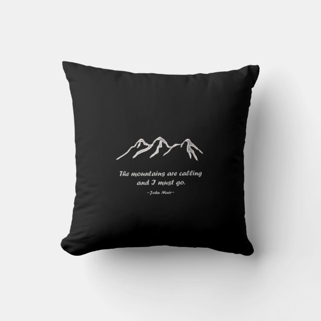 Mtns bellen/Snowy blizzard op Black Design Kussen (Voorkant)