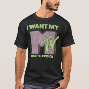 MTV Ik wil mijn muziektelevisie Eenvoudige Logo gr T-shirt