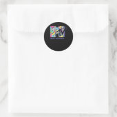 MTV-Logo met 80-tapes Retro Ronde Sticker (Tas)