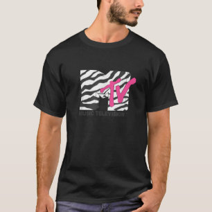 MTV Music Television Retro Eighties Neon Zebra Pri T-shirt