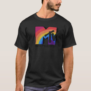 MTV Rainbow Logo Music Television Graphic T-shirt