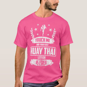 Muay Thai 1e les is gratis grappige vechtsporten G T-shirt