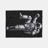 Muay Thai Astronaut Kickboksen Fleece Deken (Voorkant (Horizontaal))